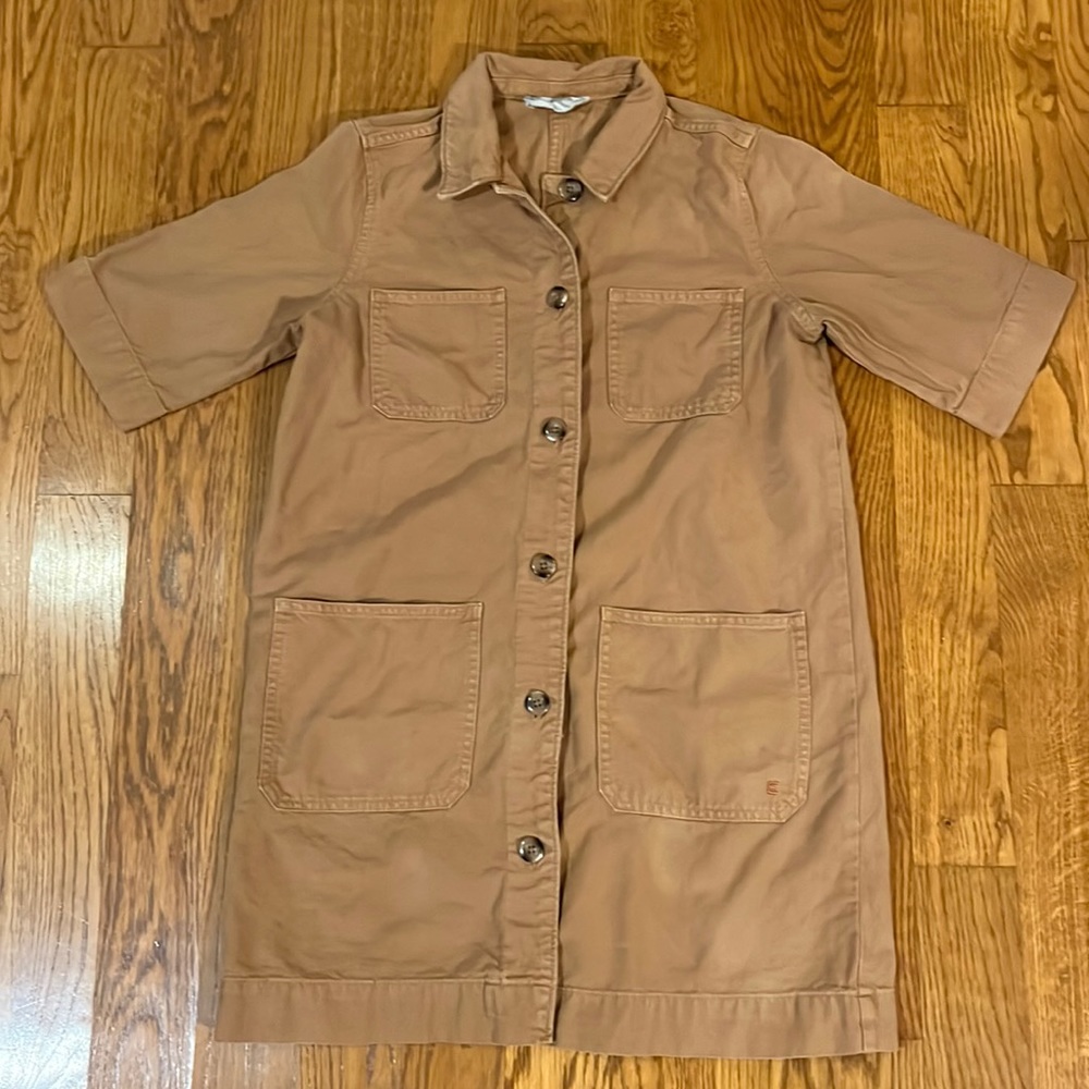 Everlane The Chore Mini Dress. Size 2. Toasted coconut.